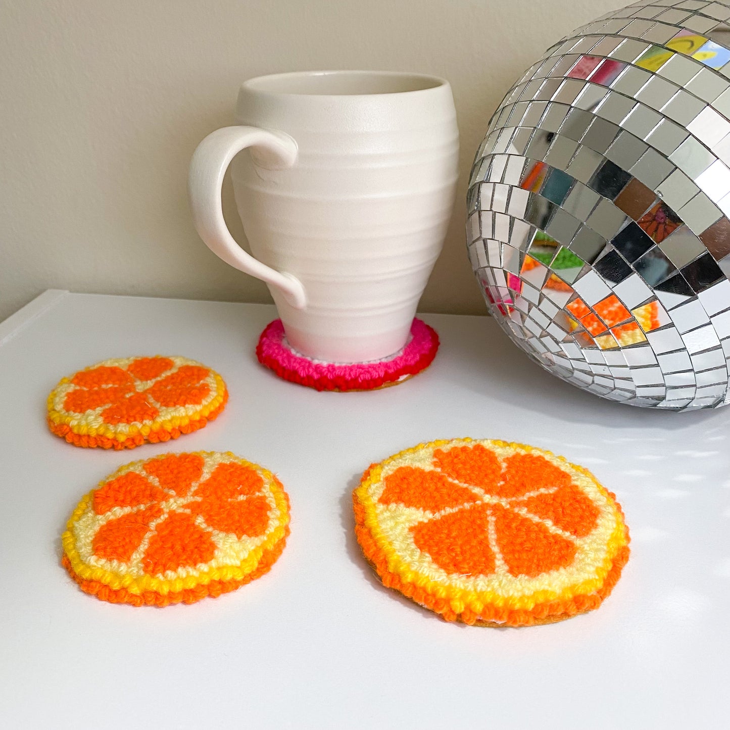 Orange Citrus Mug Rug