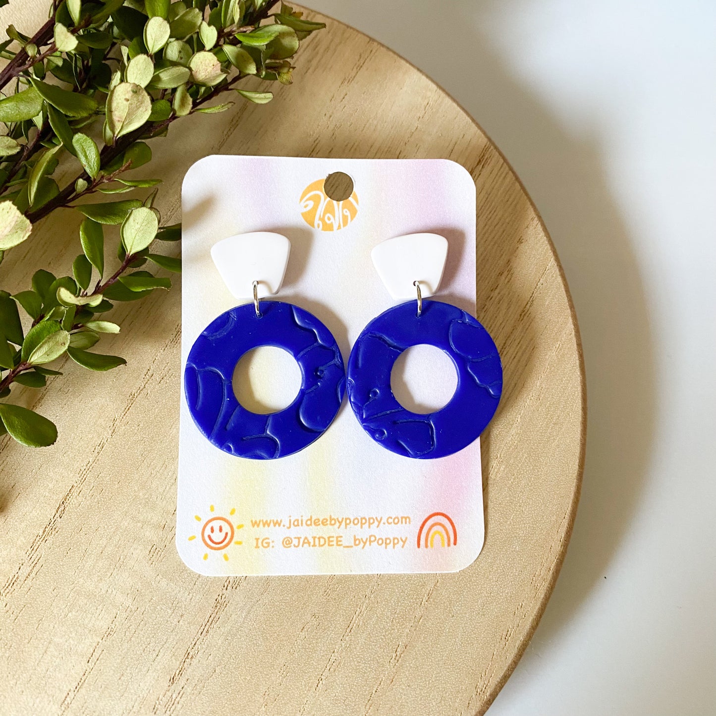 Ultramarine Blue Floral Earrings