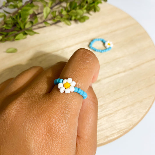 Blue Daisy Ring