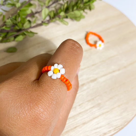 Orange Daisy Ring