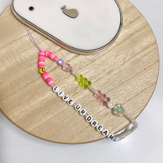 Live Your Dream Phone Charm