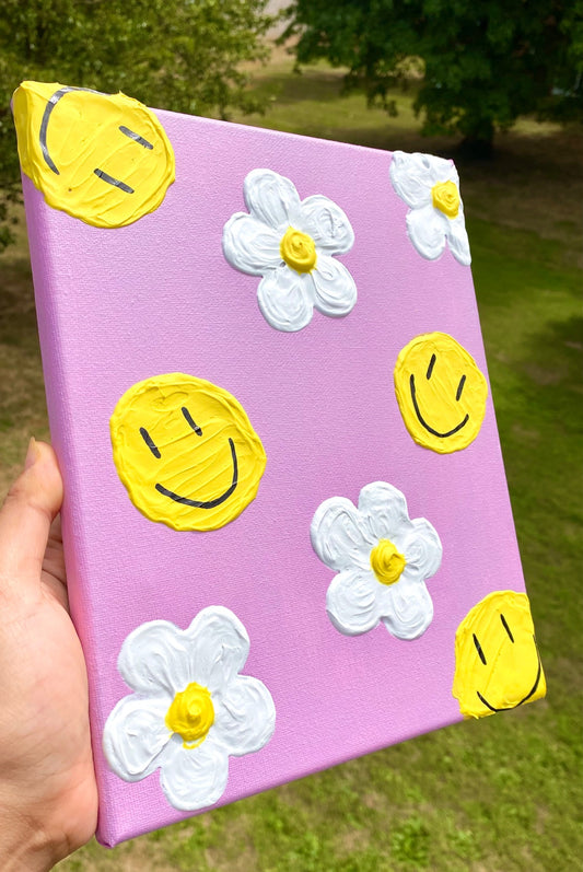Smiley Daisies Purple