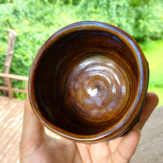 Small Dark Maple Teacup