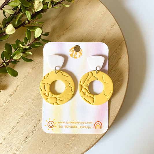 Yellow Floral Earrings