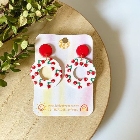 Cherries Donut Earrings