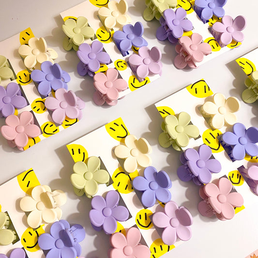 Small Flower Claw Clips Pack