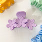 Purple Large Floral Summer Claw Clip