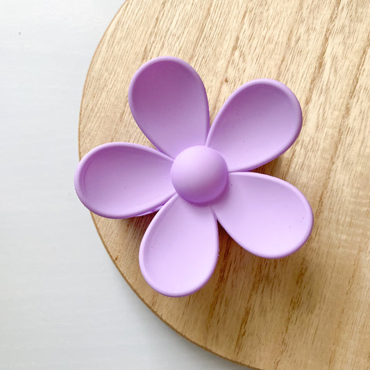 Purple Flower Claw Clip-Large