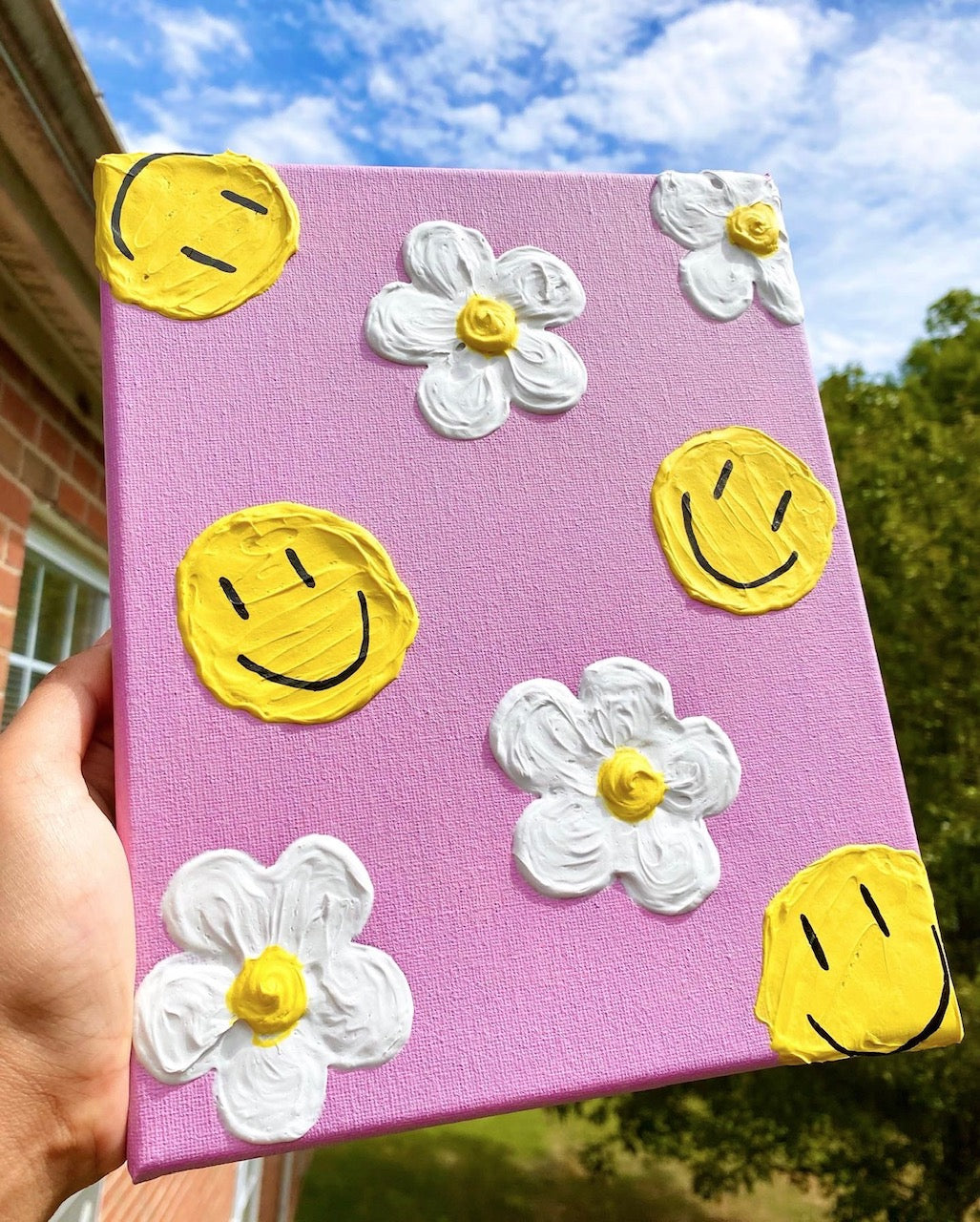 Smiley Daisies Purple