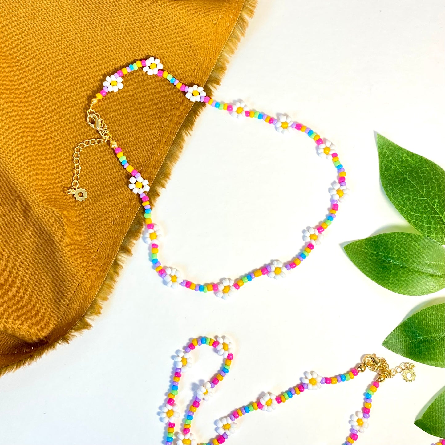 Rainbow Daisy Necklaces