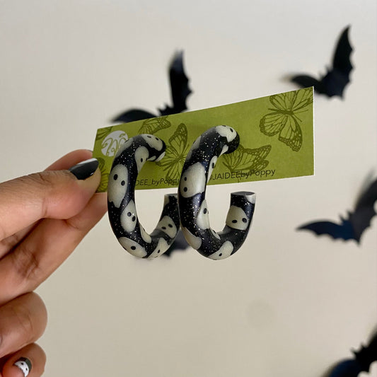 Glow in The Dark Ghosties Hoops