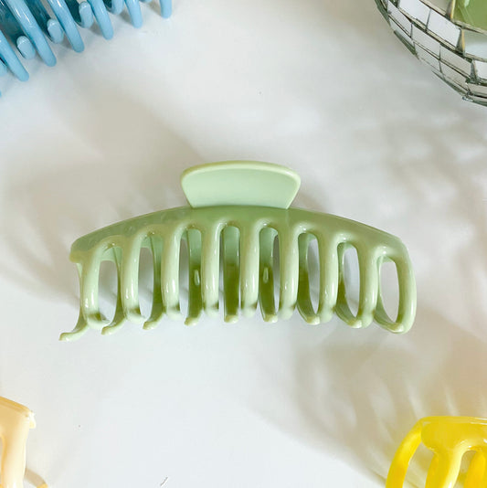 Pistachio Spring Claw Clip